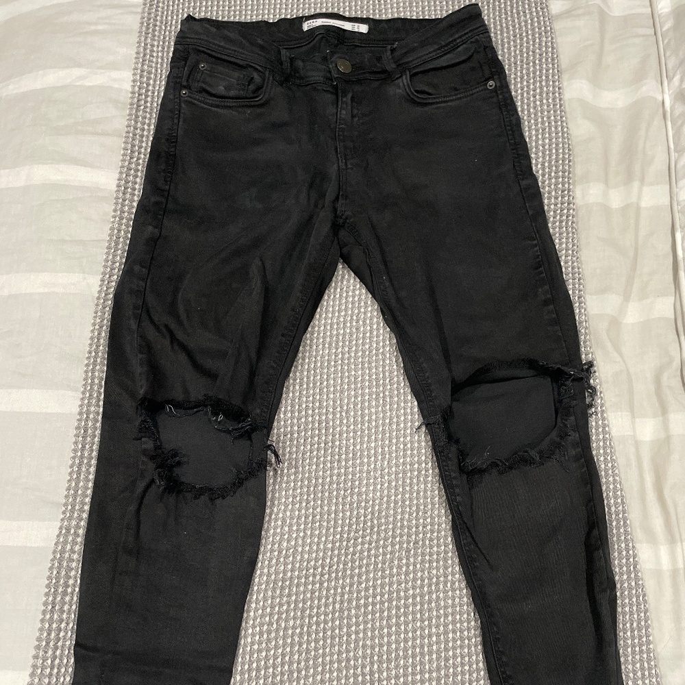 Zara skinny distressed jean